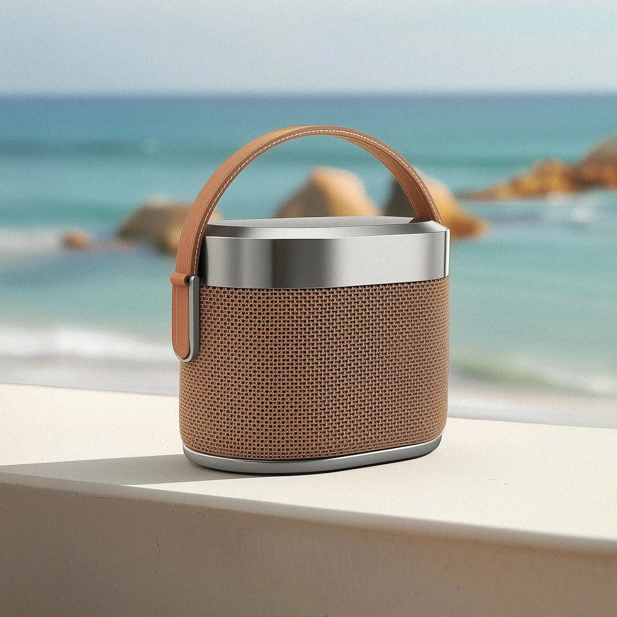 A portable speaker by the sea — development artwork